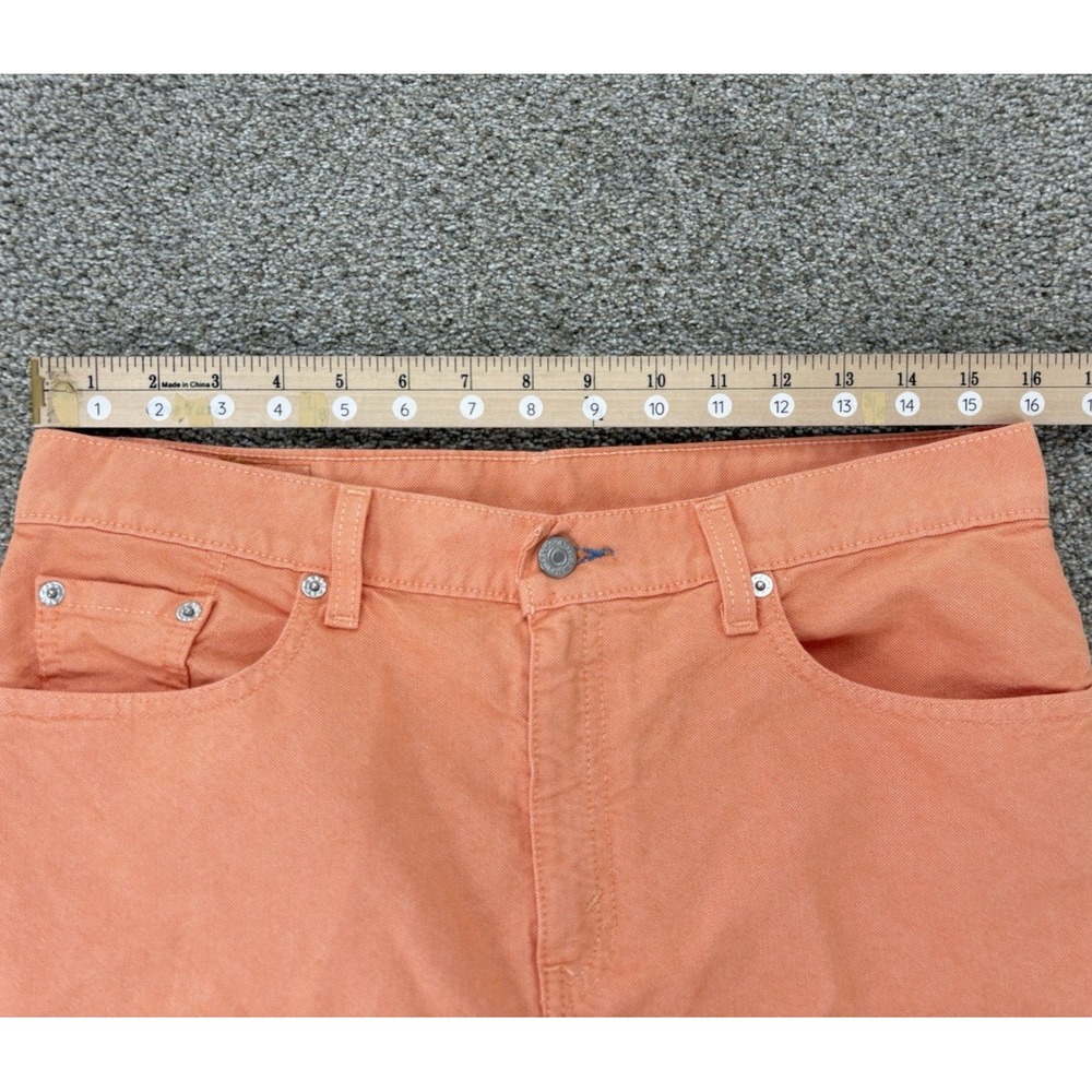 VTG '01 Levis 577 Capri Jeans Women's 10 Coral Orange Wide Leg Retro Beachy Y2K - Picture 8 of 12